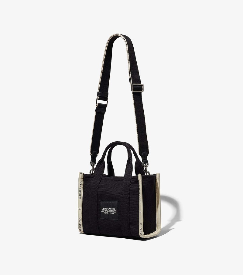 Women's Marc Jacobs Jacquard Mini Tote Bags Black | QZEIP-1278