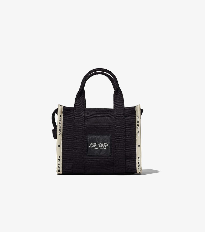 Women's Marc Jacobs Jacquard Mini Tote Bags Black | QZEIP-1278