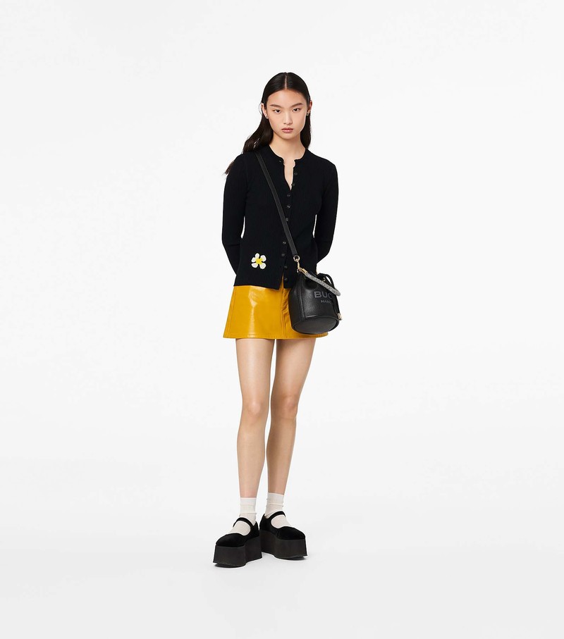 Women's Marc Jacobs Leather Bucket Bags Black | BOJWT-9531