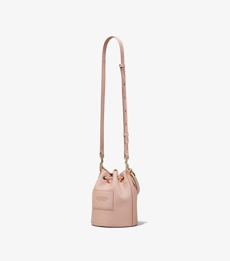 Women's Marc Jacobs Leather Bucket Bags Pink | NYTPD-7941