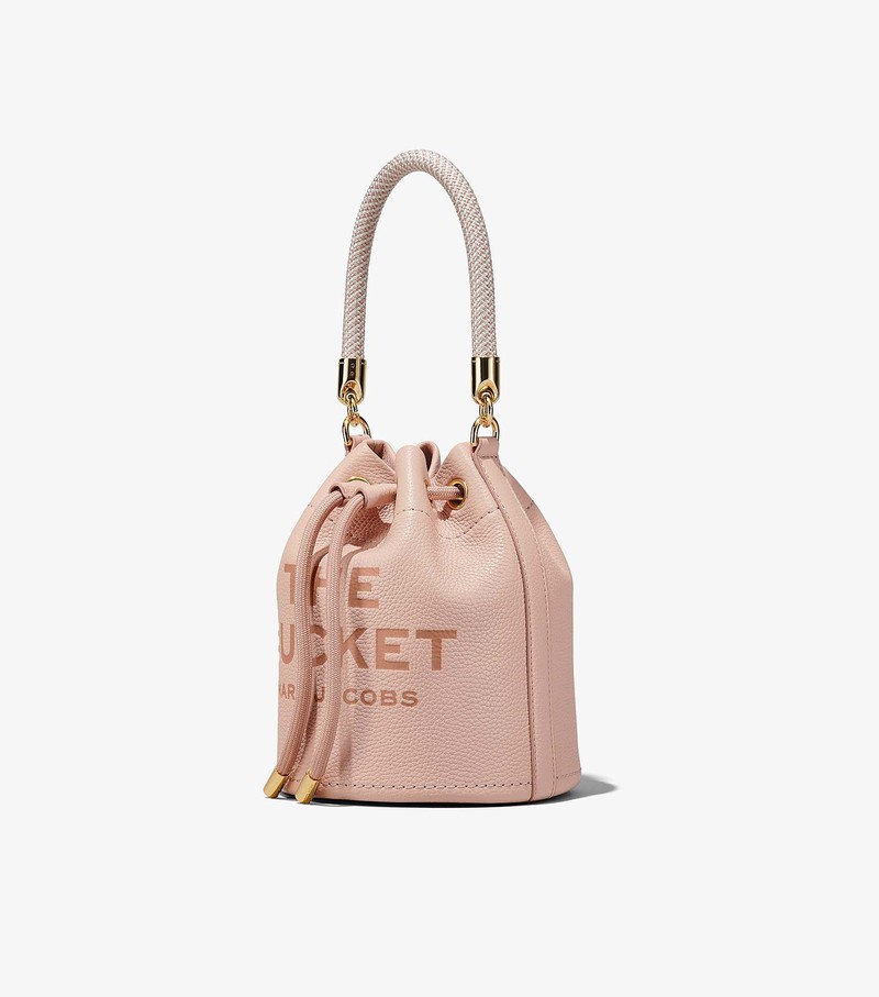 Women's Marc Jacobs Leather Bucket Bags Pink | NYTPD-7941