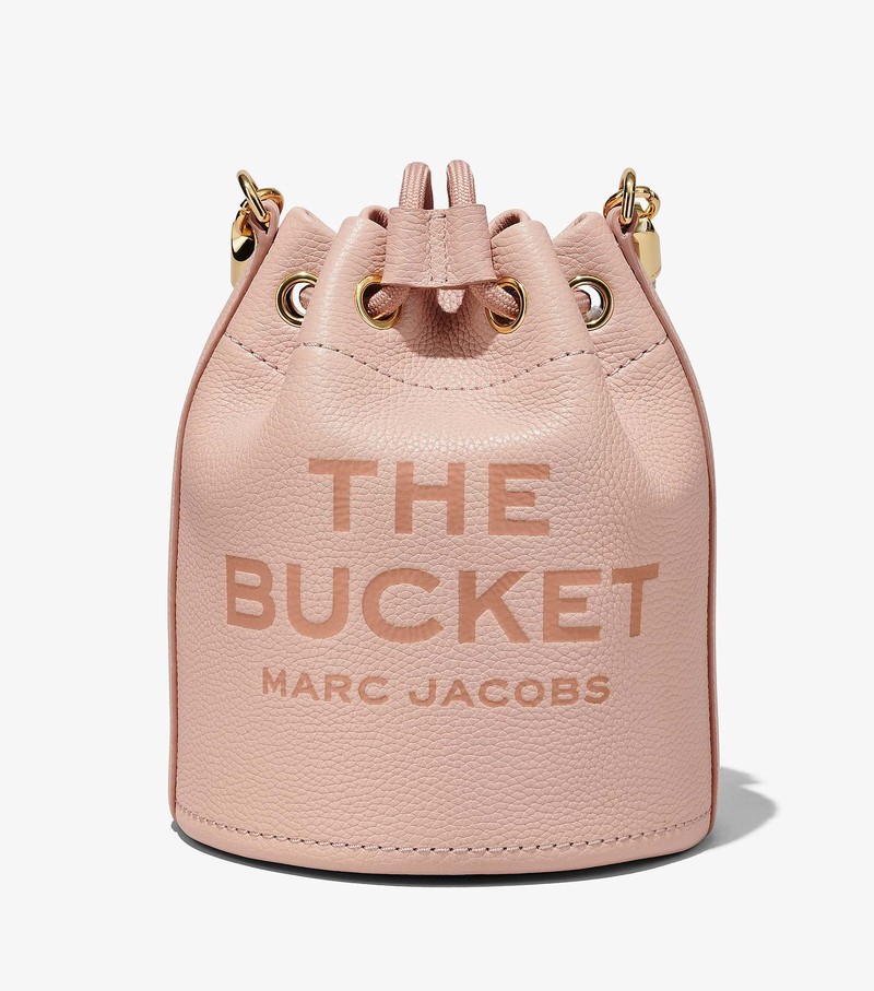 Women's Marc Jacobs Leather Bucket Bags Pink | NYTPD-7941