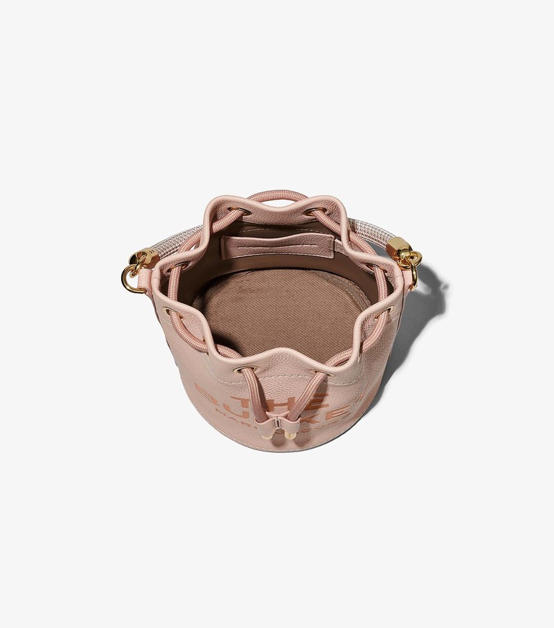 Women's Marc Jacobs Leather Bucket Bags Pink | NYTPD-7941