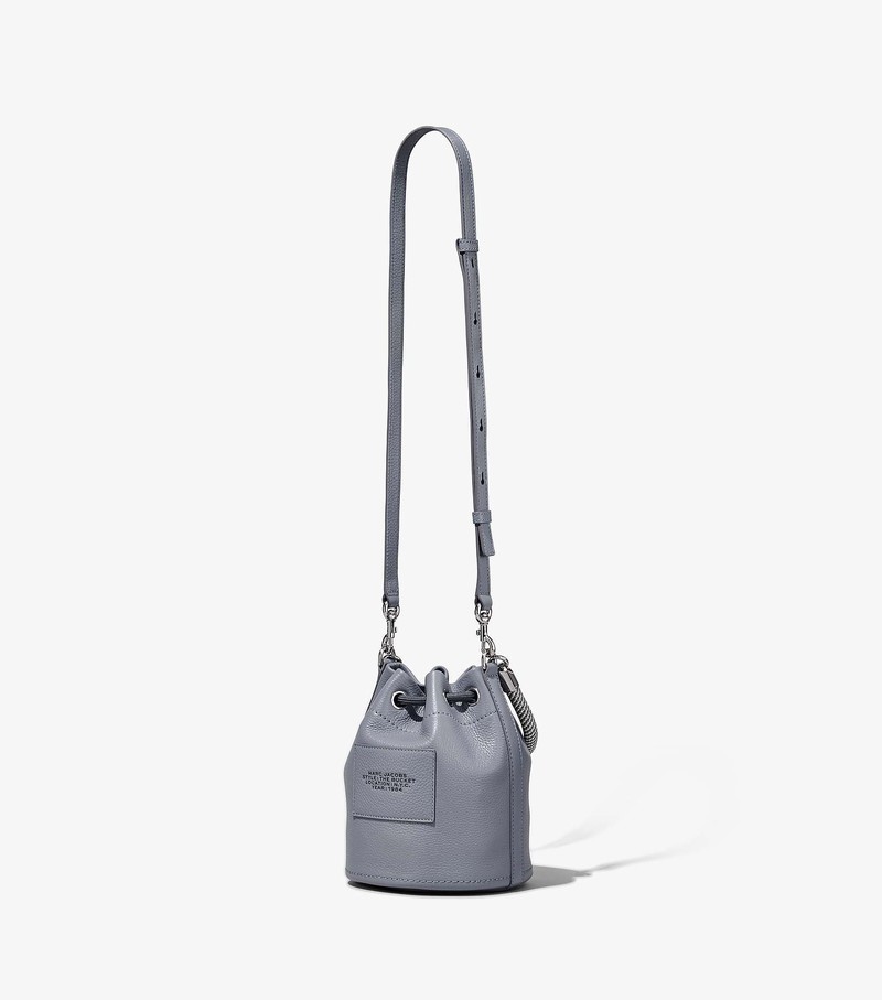 Women's Marc Jacobs Leather Bucket Bags Grey | RKBFQ-3081