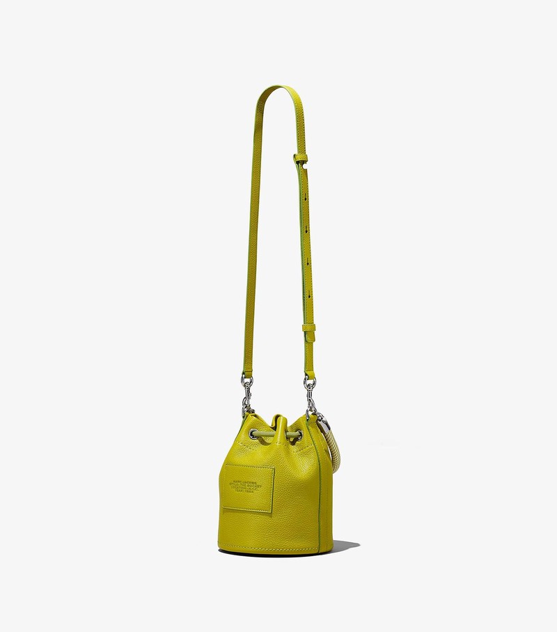 Women's Marc Jacobs Leather Bucket Bags Green | SVWON-8534