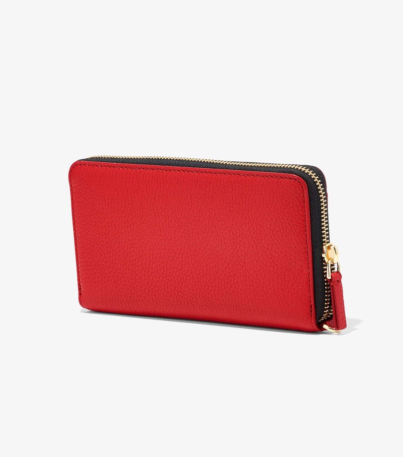 Women's Marc Jacobs Leather Continental Large Wallets Red | OQKAR-5092