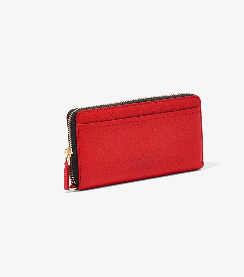 Women's Marc Jacobs Leather Continental Large Wallets Red | OQKAR-5092