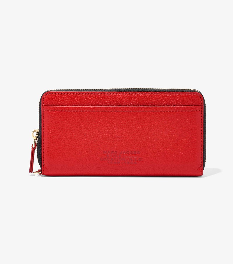 Women's Marc Jacobs Leather Continental Large Wallets Red | OQKAR-5092