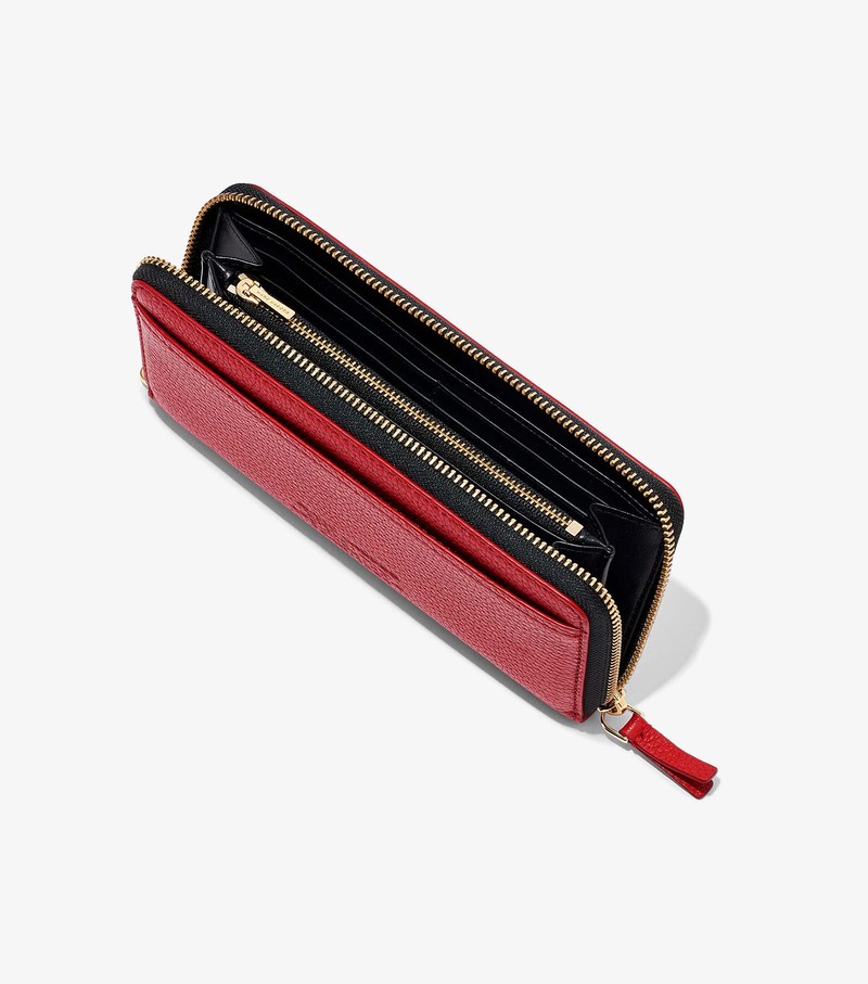 Women's Marc Jacobs Leather Continental Large Wallets Red | OQKAR-5092