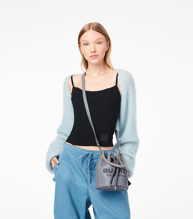 Women's Marc Jacobs Leather Crossbody Bags Grey | JFXSZ-2013