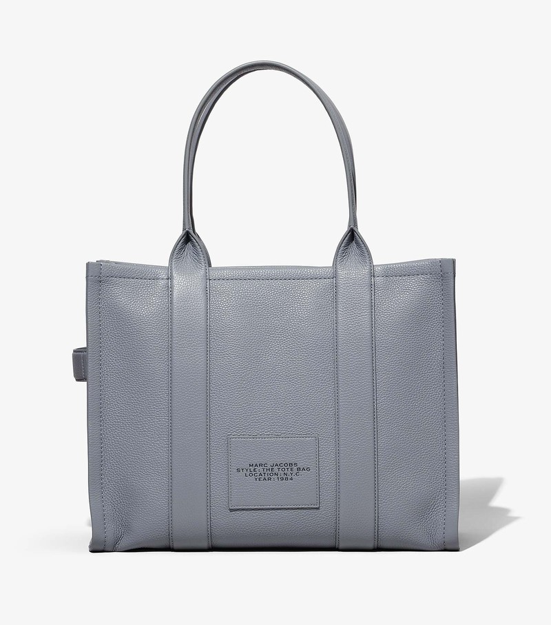 Women's Marc Jacobs Leather Large Tote Bags Grey | BTZCW-2749