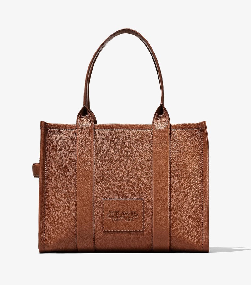 Women's Marc Jacobs Leather Large Tote Bags Brown | BWECR-1890