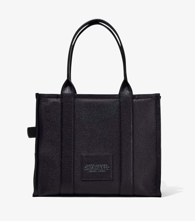 Women's Marc Jacobs Leather Large Tote Bags Black | CAEJP-3721