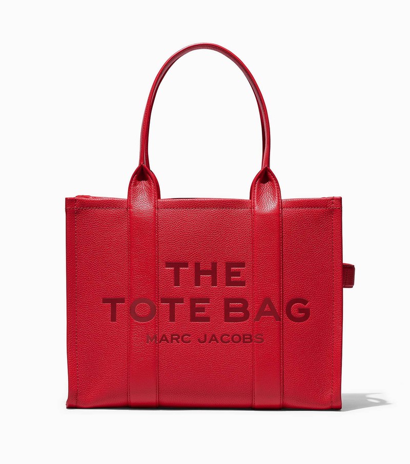 Women\'s Marc Jacobs Leather Large Tote Bags Red | JGZVI-0795