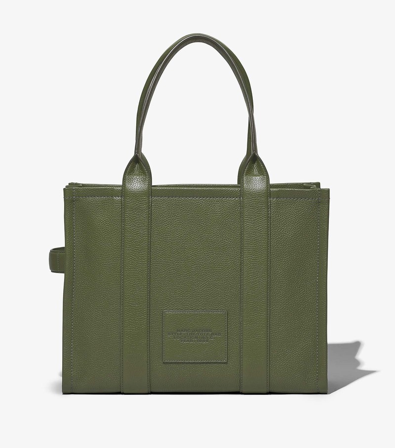 Women's Marc Jacobs Leather Large Tote Bags Green | VJGYE-9572