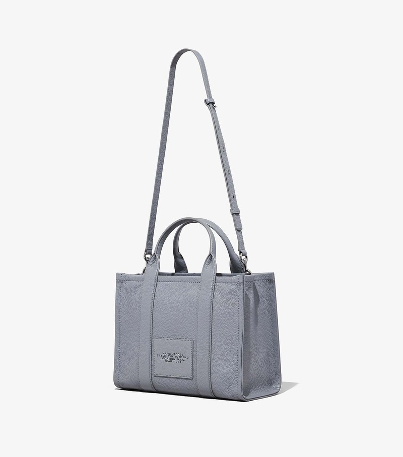 Women's Marc Jacobs Leather Medium Tote Bags Grey | CIHZN-0591