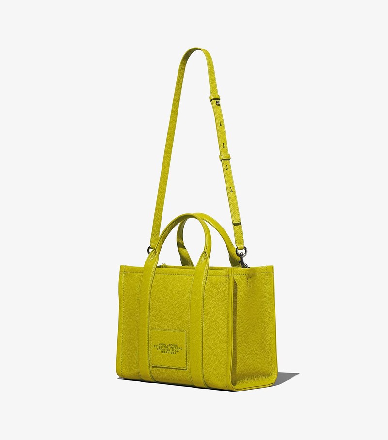 Women's Marc Jacobs Leather Medium Tote Bags Green | LCVKB-7902