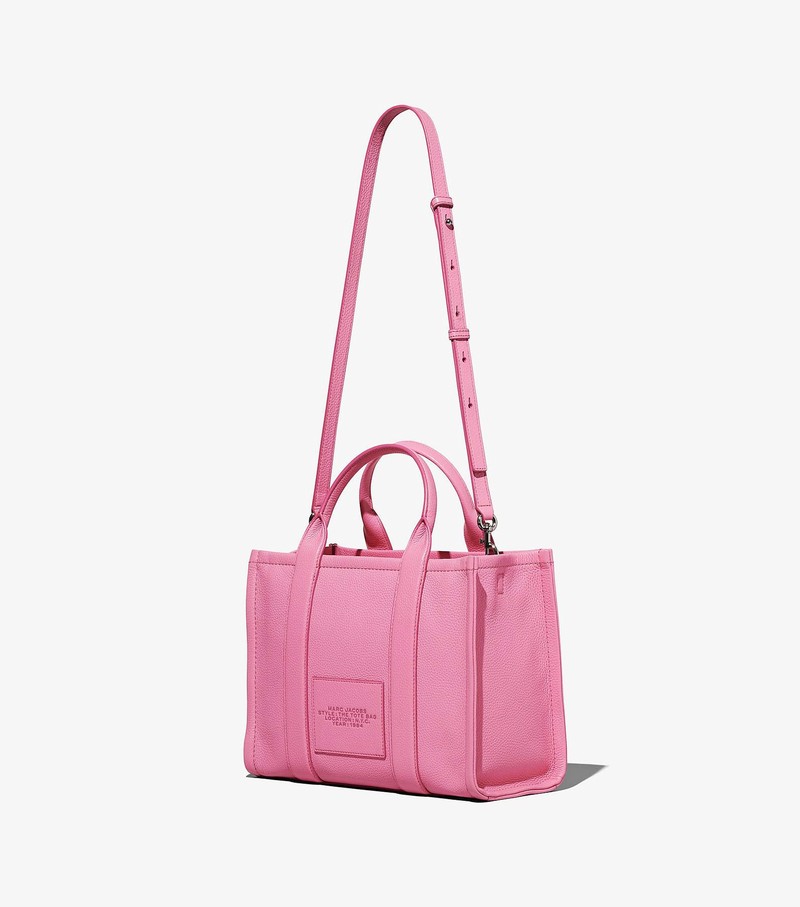 Women's Marc Jacobs Leather Medium Tote Bags Pink | TPAWU-9627