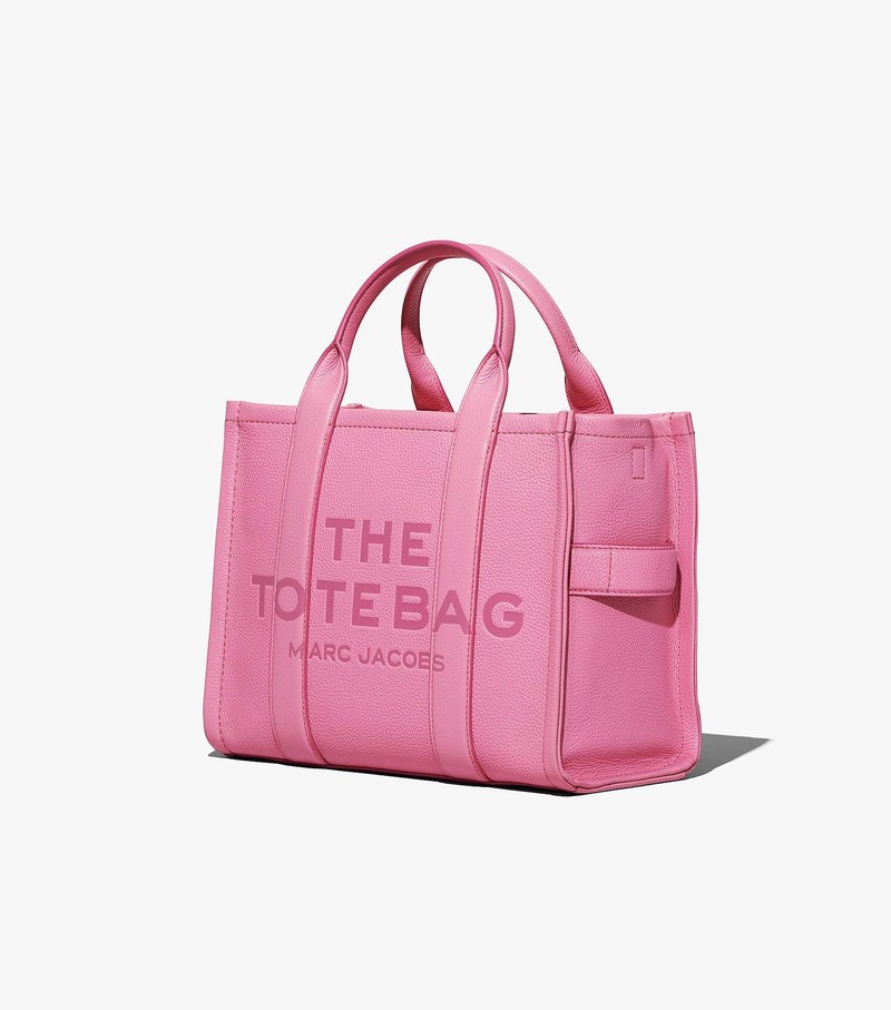 Women's Marc Jacobs Leather Medium Tote Bags Pink | TPAWU-9627