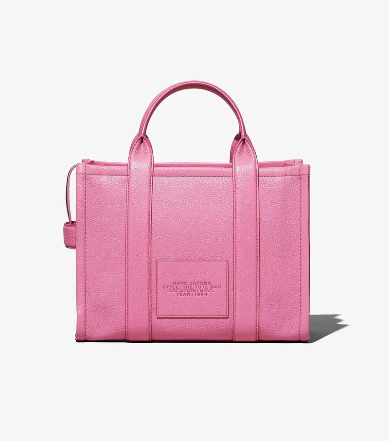 Women's Marc Jacobs Leather Medium Tote Bags Pink | TPAWU-9627