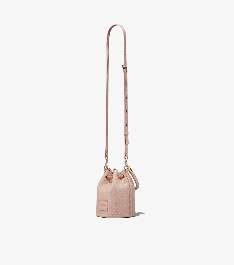 Women's Marc Jacobs Leather Micro Bucket Bags Cream | FVYTB-7623