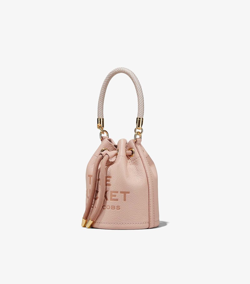 Women's Marc Jacobs Leather Micro Bucket Bags Cream | FVYTB-7623