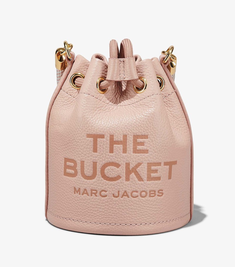 Women's Marc Jacobs Leather Micro Bucket Bags Cream | FVYTB-7623