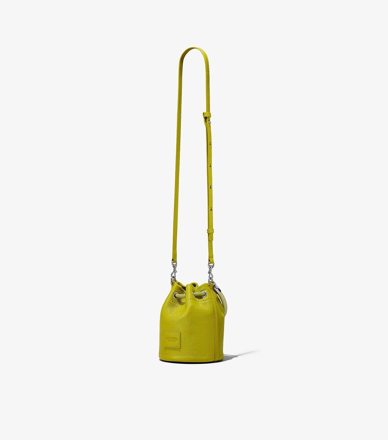 Women's Marc Jacobs Leather Micro Bucket Bags Green | RPTYS-0854