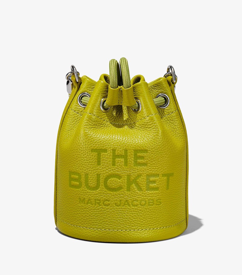 Women's Marc Jacobs Leather Micro Bucket Bags Green | RPTYS-0854