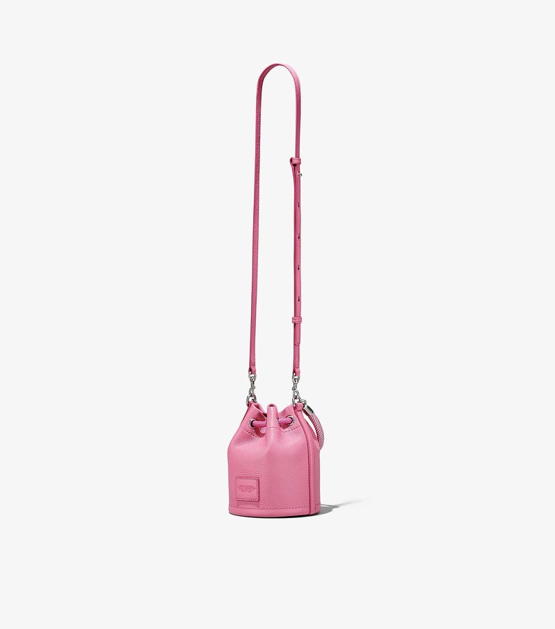 Women's Marc Jacobs Leather Micro Bucket Bags Pink | VNECY-2634