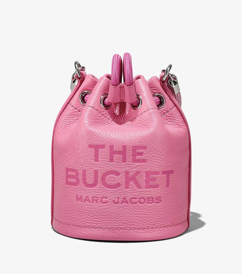 Women's Marc Jacobs Leather Micro Bucket Bags Pink | VNECY-2634