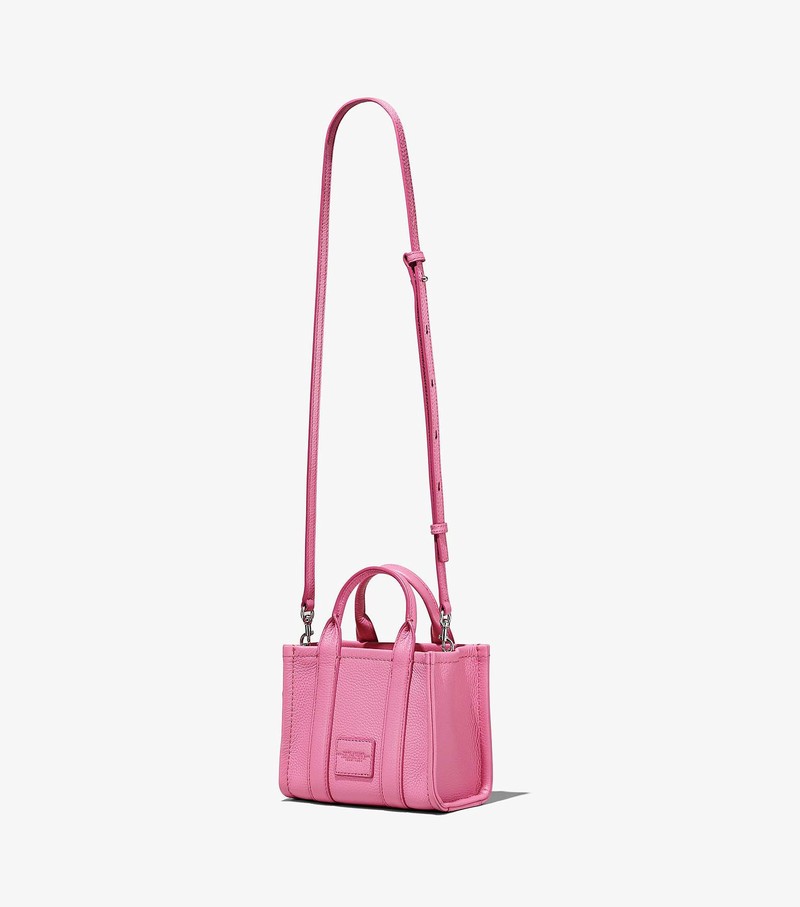 Women's Marc Jacobs Leather Micro Tote Mini Bags Pink | BIFSL-0593