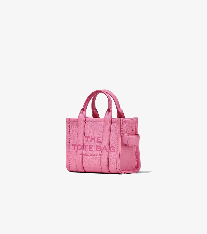 Women's Marc Jacobs Leather Micro Tote Mini Bags Pink | BIFSL-0593