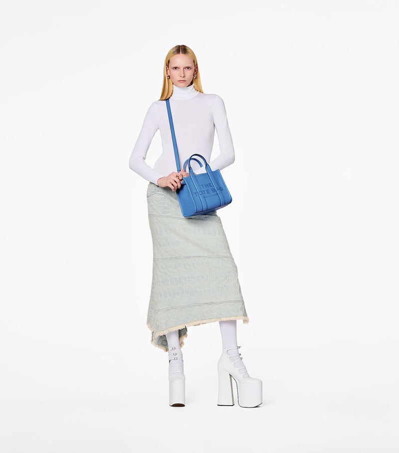 Women's Marc Jacobs Leather Mini Crossbody Bags Blue | DJPZH-3201