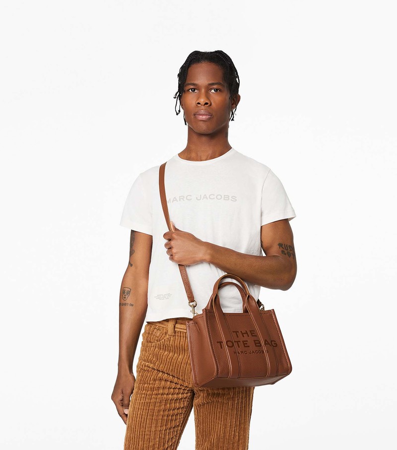 Women's Marc Jacobs Leather Mini Crossbody Bags Brown | EGCMS-0845