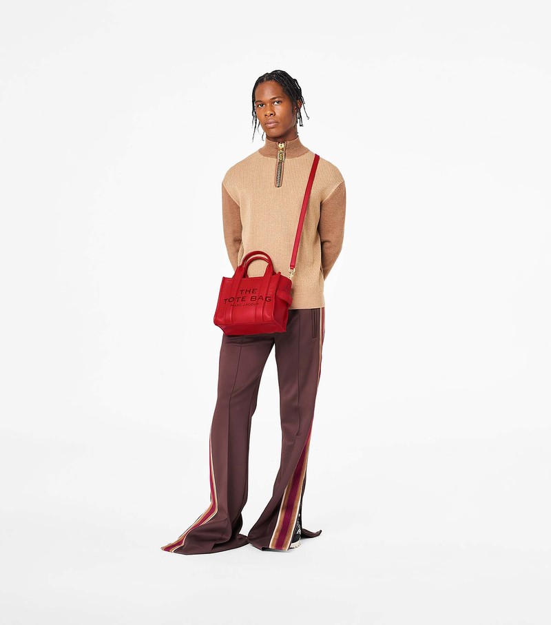 Women's Marc Jacobs Leather Mini Crossbody Bags Red | RSXNO-7418