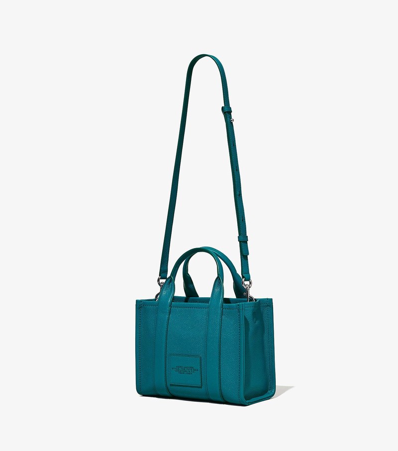 Women's Marc Jacobs Leather Mini Tote Bags Blue | BGTXZ-6152