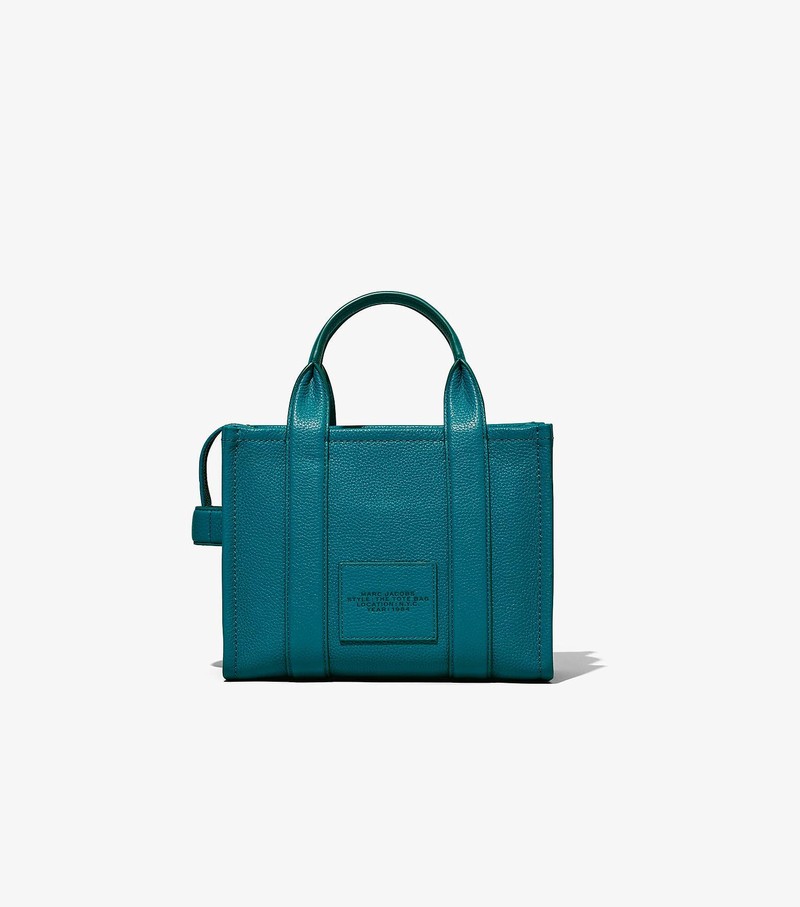 Women's Marc Jacobs Leather Mini Tote Bags Blue | BGTXZ-6152