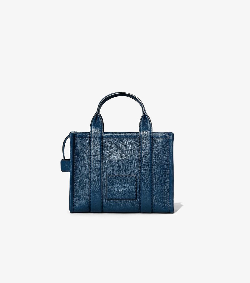 Women's Marc Jacobs Leather Mini Tote Bags Navy | QFWPV-2385