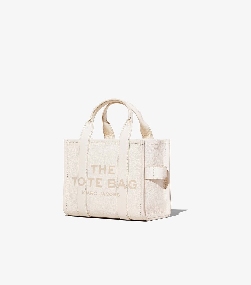 Women's Marc Jacobs Leather Mini Tote Bags White | QXUOK-3167