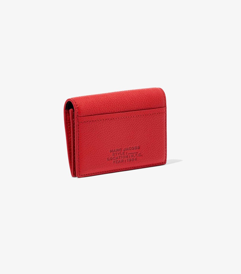 Women's Marc Jacobs Leather Small Bifold Small Wallets Red | NYLAP-3896