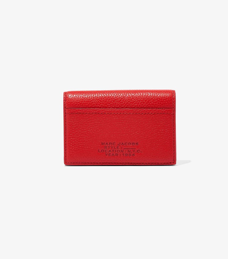 Women\'s Marc Jacobs Leather Small Bifold Small Wallets Red | NYLAP-3896