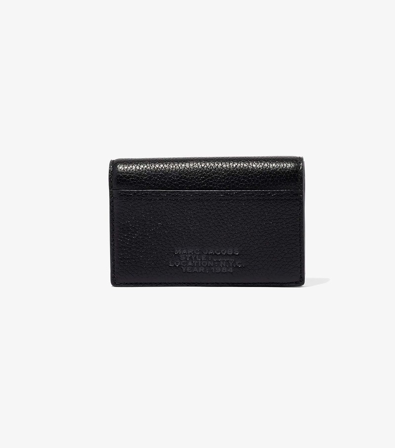 Women\'s Marc Jacobs Leather Small Bifold Small Wallets Black | SMDBW-5496