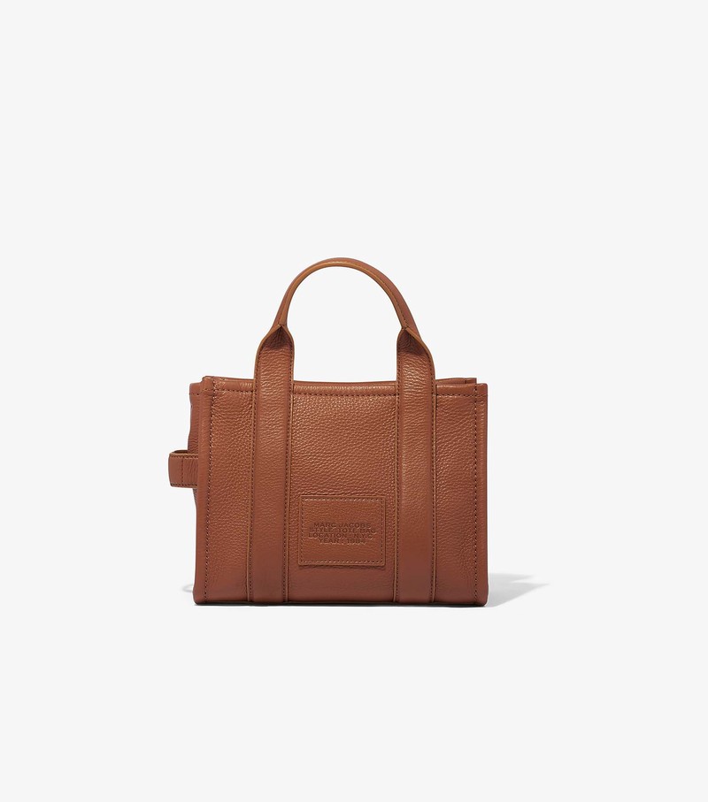 Women's Marc Jacobs Leather Tote Mini Bags Brown | QOTDA-2639