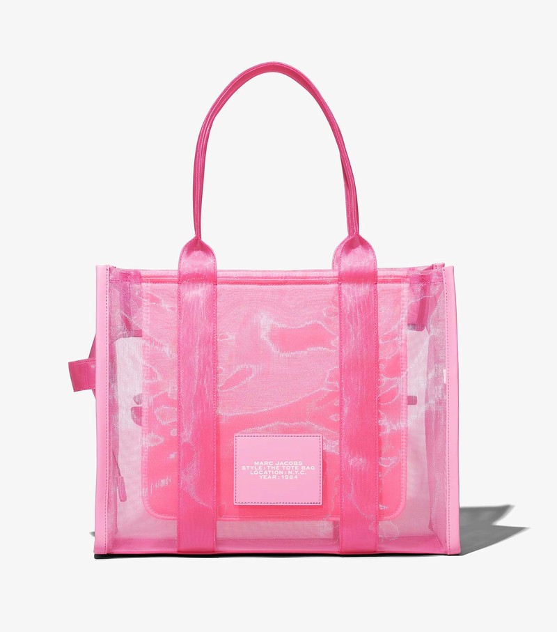 Women's Marc Jacobs Mesh Large Tote Bags Pink | NYZKQ-0138