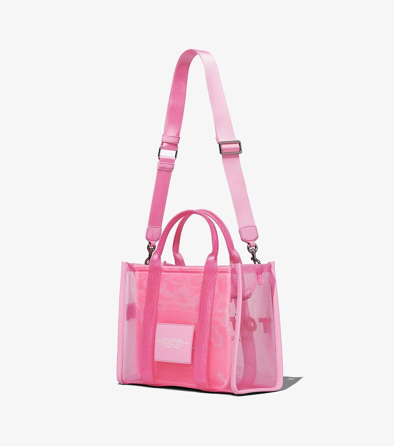 Women's Marc Jacobs Mesh Medium Tote Bags Pink | AMFNE-7236