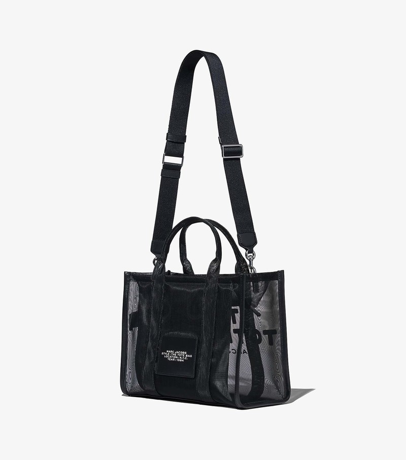 Women's Marc Jacobs Mesh Medium Tote Bags Black | DYIVQ-1982