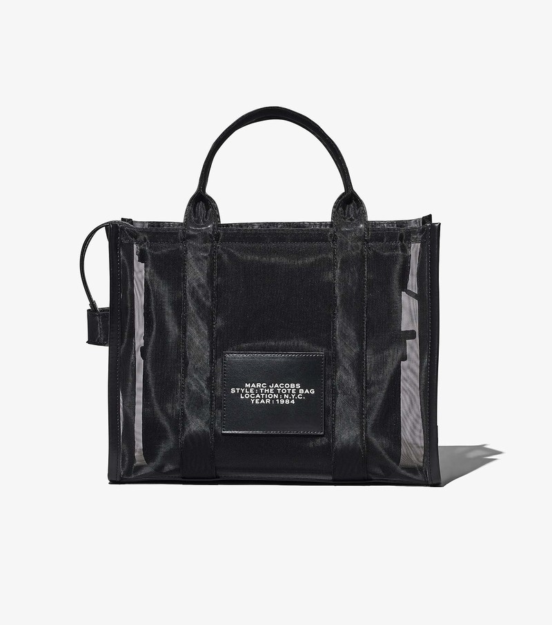 Women's Marc Jacobs Mesh Medium Tote Bags Black | DYIVQ-1982