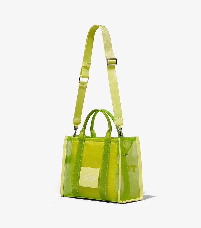 Women's Marc Jacobs Mesh Medium Tote Bags Green | MZOQD-1529