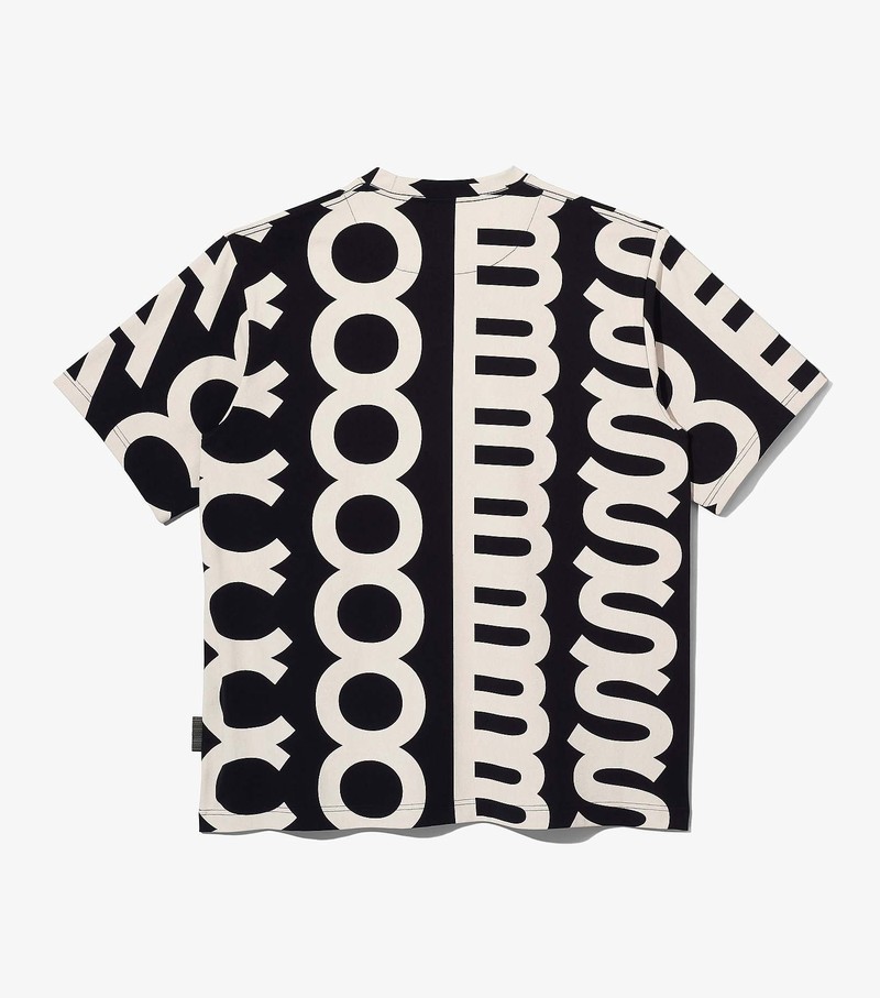 Marc Jacobs T Shirts New Arrivals - Womens Monogram Big Black / White